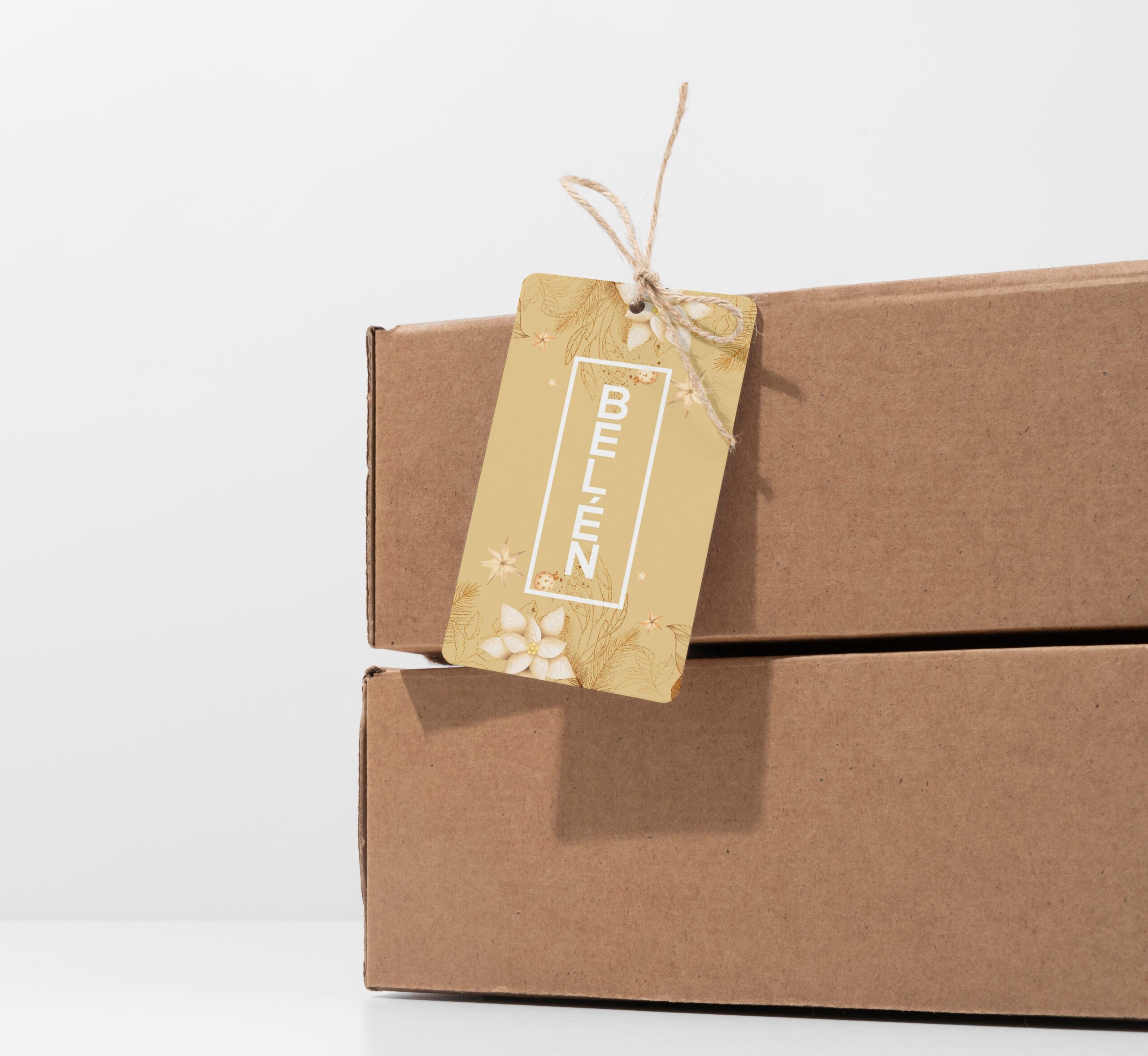 NAVIDAD etiquetas rectangulares