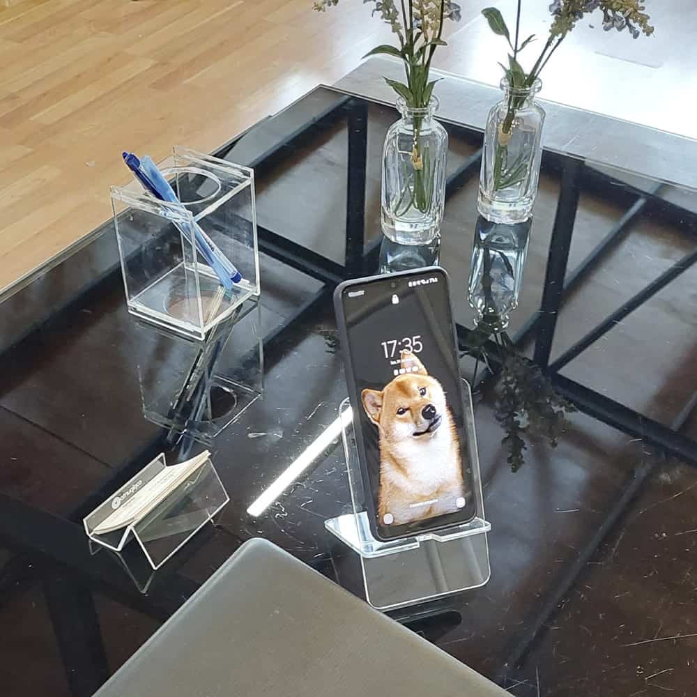 Porta celular acrílico cristal 3